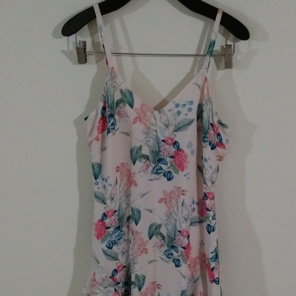 Parker Patterned Ruffled Hi-Lo Dress Mellow, Sz S - Picture 2 of 8